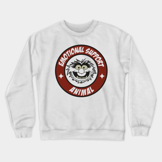 RED  MUPPTETS VINTAGE EMOTIONAL SUPPORT ANIMAL Crewneck Sweatshirt by sadistenan